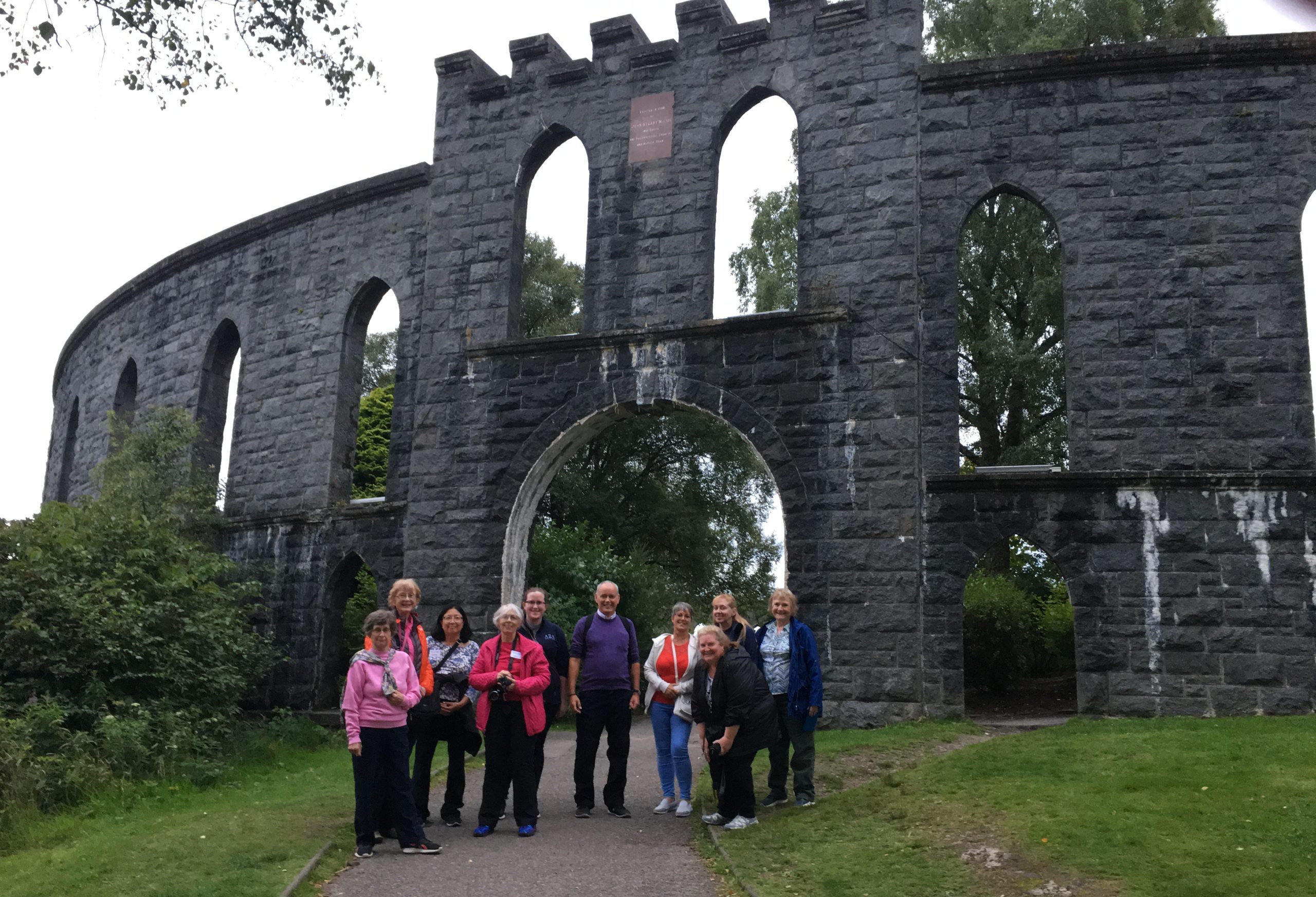 A CIE hike up to McCaig's Folly in Oban, group tours